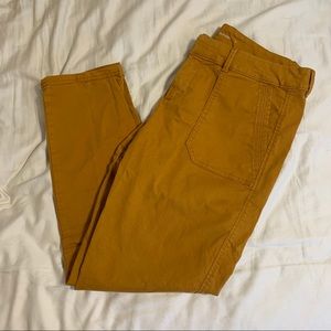 old navy mustard pixie pants